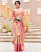 Sudathi Rani Pink Woven Kanjivaram Silk Saree