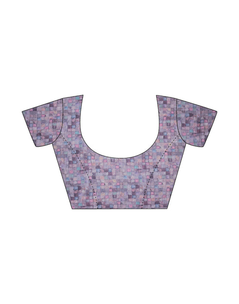 Sudathi Multicoloured Zari Printed Linen Saree