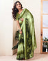 Sudathi Pista Green Printed Georgette Saree