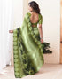 Sudathi Pista Green Printed Georgette Saree