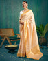Sudathi Cream Woven Kanjivaram Silk Saree