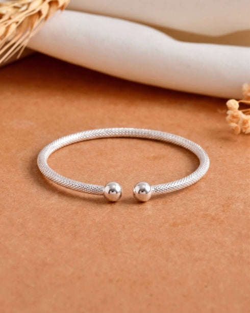 Meera Jaipur Sparkle Silver Baby Kada