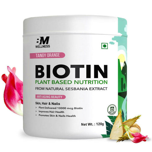 BM Wellness Plant Based Biotin 10000+ Mcg Tangy Orange