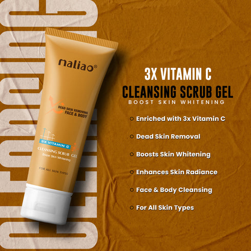 Maliao Cleansing Scrub Gel with 3x Vitamin C