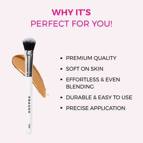 Praush P20 - Professional Dense Tapered Concealer/Foundation Brush