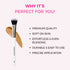 Praush P20 - Professional Dense Tapered Concealer/Foundation Brush