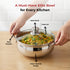 Vinod Stainless Steel Elite Bowl with Glass Lid and Side Handles 900 ml Highest grade Stainless Steel Mirror Finish Dishwasher Safe