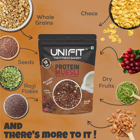 UNIFIT Protein Muesli with Chocolate and Cranberry