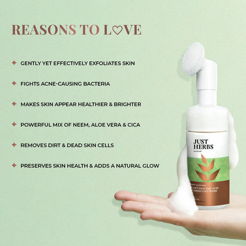 Jest herbs Plant Salicylic Acid Foaming Face Wash with Neem & Aloe Vera