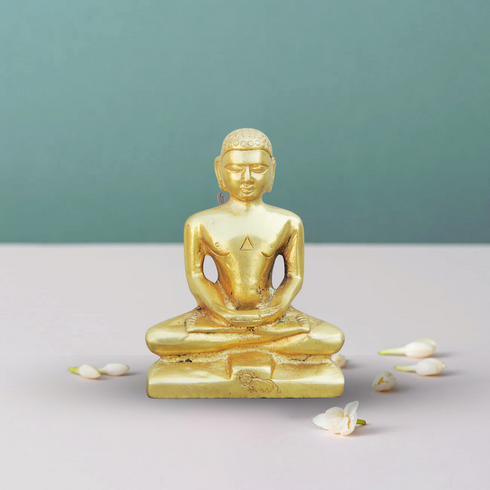 Brass Mahaveer Ji Statue 2.77Kg