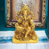 Tamas Brass Lord Ganesha Sitting on Carved Singhasan with Mooshak Statue Free Premium Gift Box