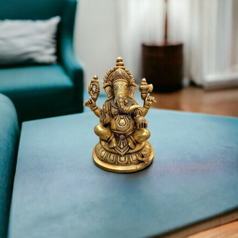 Tamas Lord Ganesh/Ganapati Brass Statue/Idol