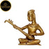 Tamas Brass Musician Playing Sitar Statue ( Golden)