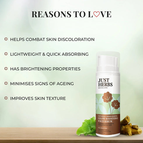 Just Herbs Gotukola Indian Ginseng Rejuvenating Beauty Elixir Facial Serum 30ml