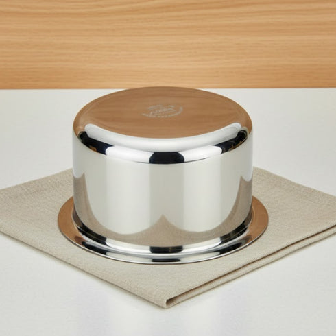 Vinod Doniv Titanium Triply Stainless Steel Tope with Cover 16 cms 1800 ml Capacity Induction Friendly