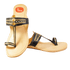 Vhaanfootwear Black & Gold Color Soft Kolhapuri Chappal for women by vhaan