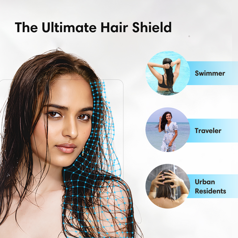 Theearthcollective in Water Defence Spray Made for Indian Hair Against Hard Water Veg Keratin Olive & Wheat