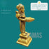 Tamas Brass Lady Holding a Lamp Statue