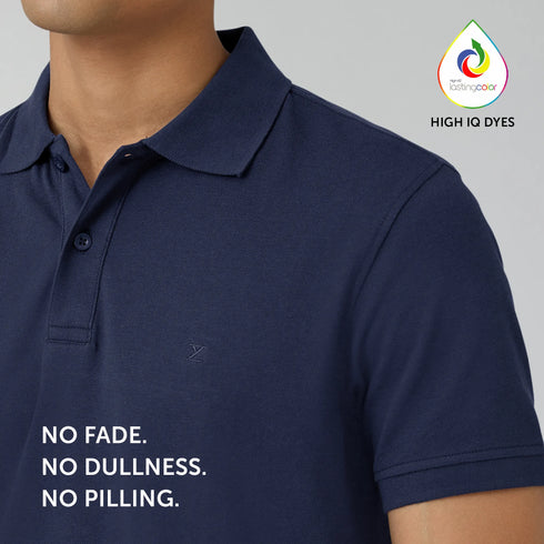 XYXX Nova Combed Cotton Polo T-shirts Midnight Blue
