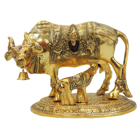 Aluminium Showpiece Cow - 8*4.7*6 Inch