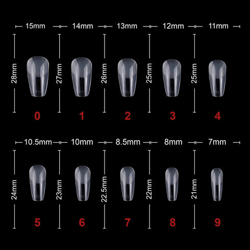 Shills Professional Soft Gel Tips Matte Short T-Shape-PT18-CLEAR