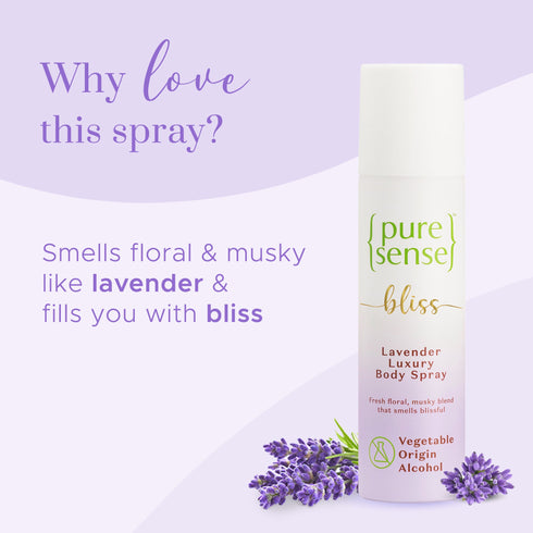 PureSense Bliss Lavender Luxury Body Spray | From the makers of Parachute Advansed