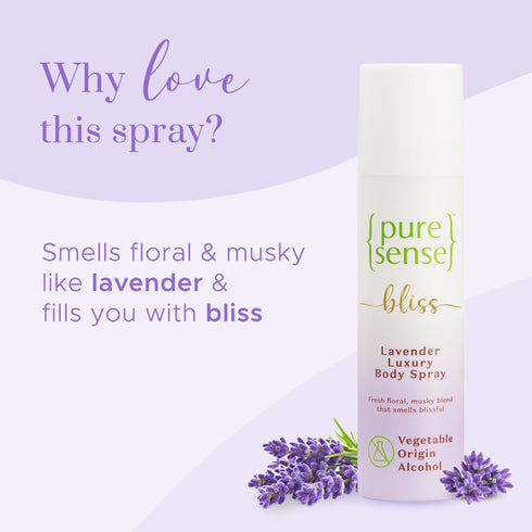 PureSense Bliss Lavender Luxury Body Spray | From the makers of Parachute Advansed