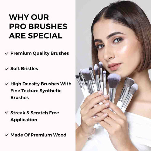Praush 9 Pcs Professional Makeup Brush Set (Face + Eye)