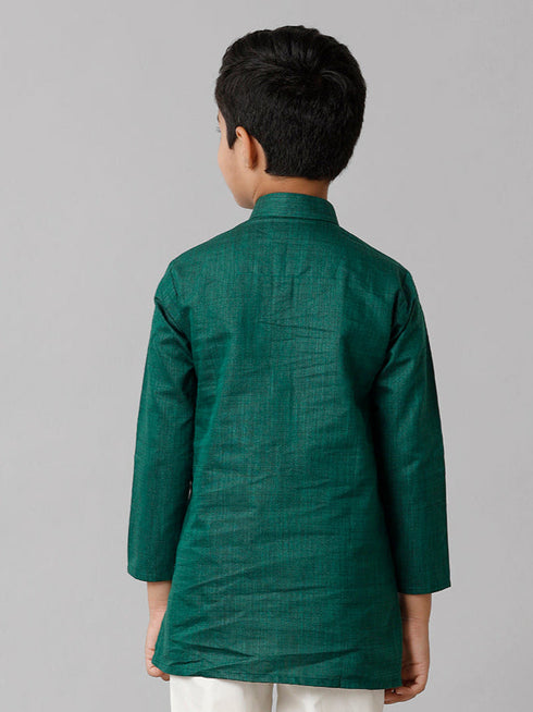 Ramraj Cotton Boys Fantastic Kurtha Full Sleeves Green FS5
