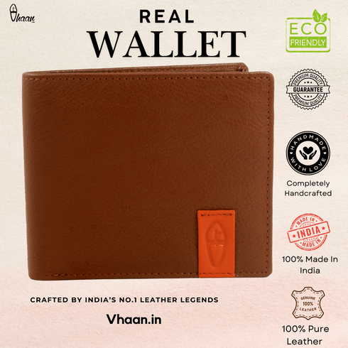 Vhaanfootwear Style Guardian Premium NAPPA Leather Wallet with RFID Protection for Men Tan
