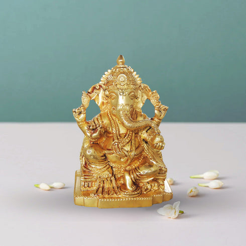 Brass Ganesh Ji God Idol Statue 1.25Kg