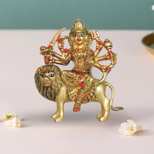Brass Goddess Durga Superfine Idol 1.56Kg