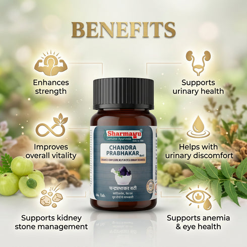 Sharmayu Ayurveda Chandra Prabhakar Bati Chandraprabha Bati Ayurvedic Medicine for Strength Vitality and Wellness