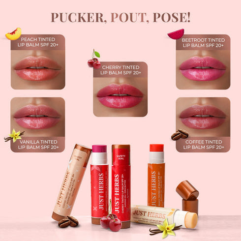Just herbs Tinted Lip Balms SPF 20+