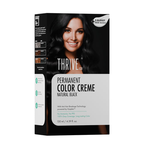Thriveco Natural Black Permanent Hair Color Creme
