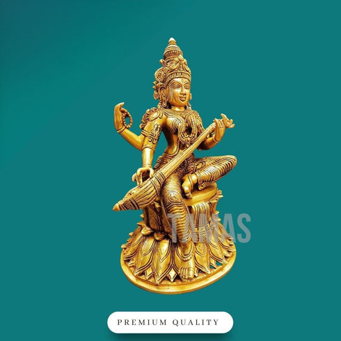 Tamas Brass Saraswati Maa Statue / Idol