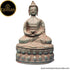 Tamas Brass Handcrafted Buddha Blessing with Sacred Kalash & Draped in Shawl Religious Statue / Idol with Antique Finish (Brown) (Pack of 1)