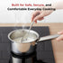 Vinod Claro Heavy Gauge Stainless Steel Sauce Pan Plain 1.5 mm Capacity 900 ml