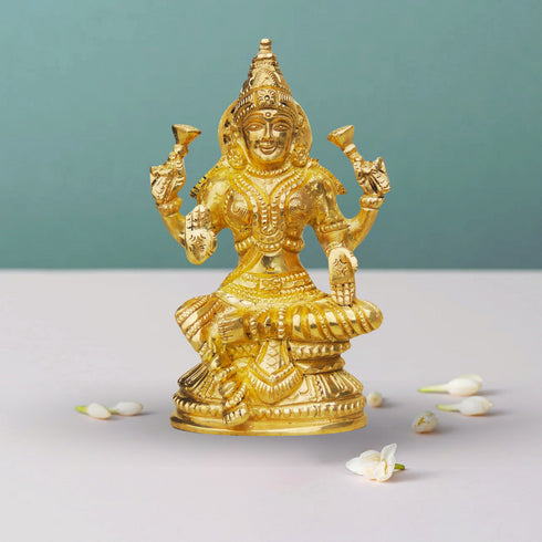 Brass Laxmi Ji Statue 0.75Kg