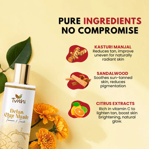 Tvishi Skincare Detan Clay Mask