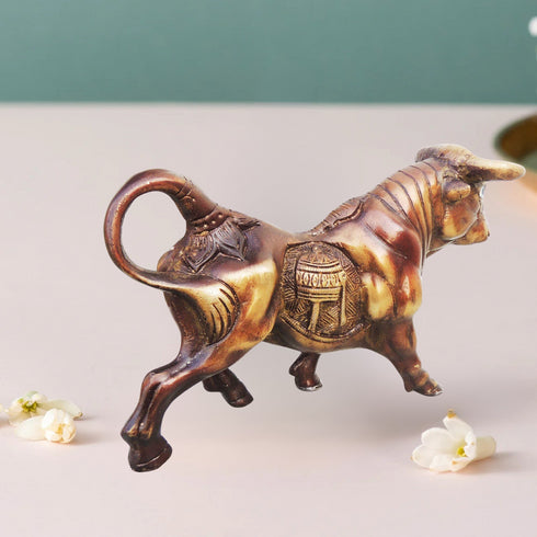 Brass Table Bull Statue 1.65Kg