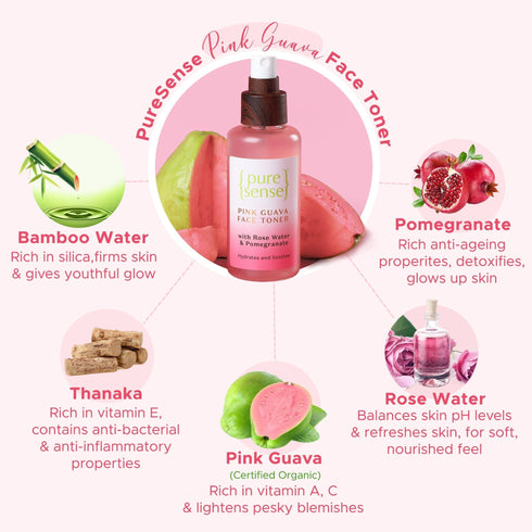 PureSense Pink Guava Face Toner | From the makers of Parachute Advansed