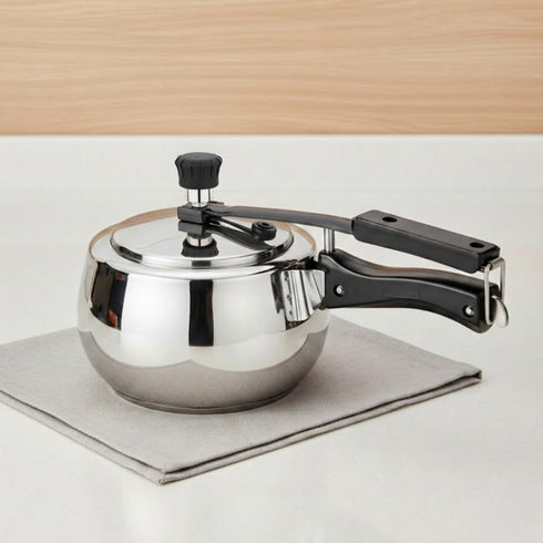 Vinod Doniv Stainless Steel Sandwich Bottom Pressure Cooker With Inner Lid 2 Ltr Amaze Series Induction Friendly
