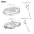 Vinod 51 Pieces Laser Stainless Steel Dinner Set Heavy Gauge steel Tough and Strong Durable shine Dishwasher safe and ISI certified