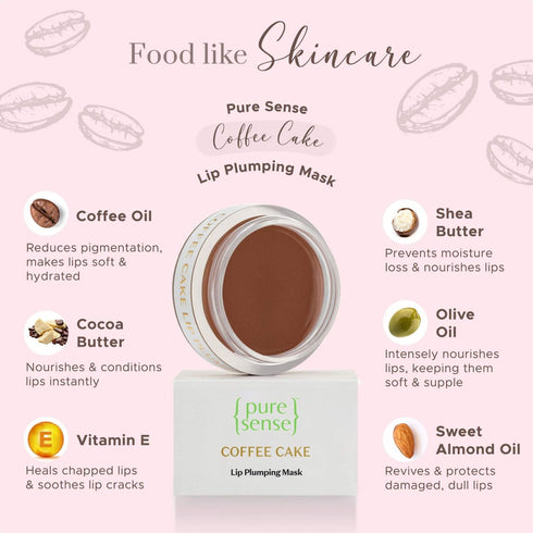 PureSense Coffee Cake Lip Plumping Mask | From the makers of Parachute Advansed