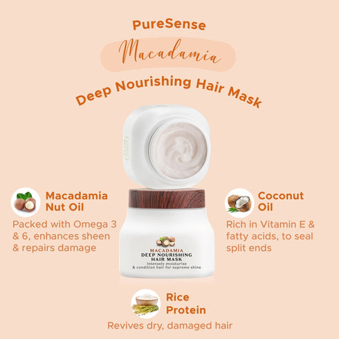PureSense Macadamia Deep Nourishing Hair Mask | From the makers of Parachute Advansed
