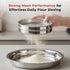 Vinod Stainless Steel Atta Chalni Flour Sieve Channi No 8 with Fine Mesh Authentic Steel Build Rust Free and Dishwasher Safe