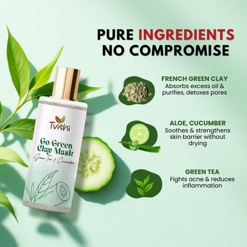 Tvishi Skincare Go Green Clay Mask