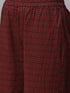 Miravan Womens Maroon Cotton Floral Print Straight Kurta Sharara And Dupatta Set