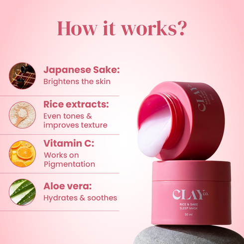 ClayCo Brightening Rice & Sake Sleep Mask with Vitamin C